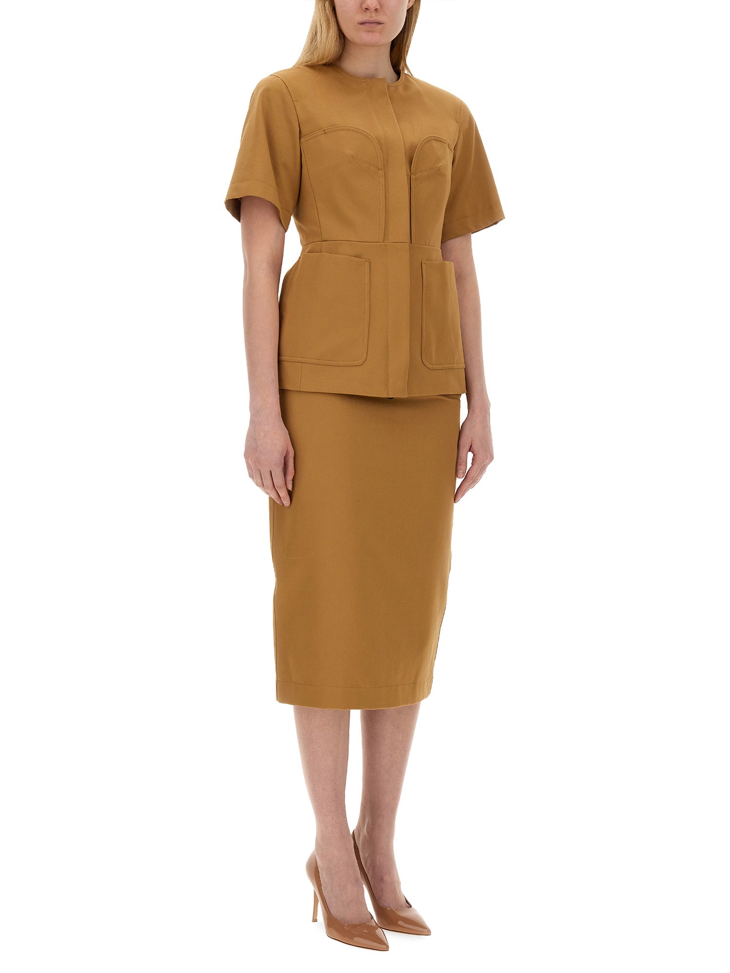 MAX MARA Crest Skirt crafted in Cotton