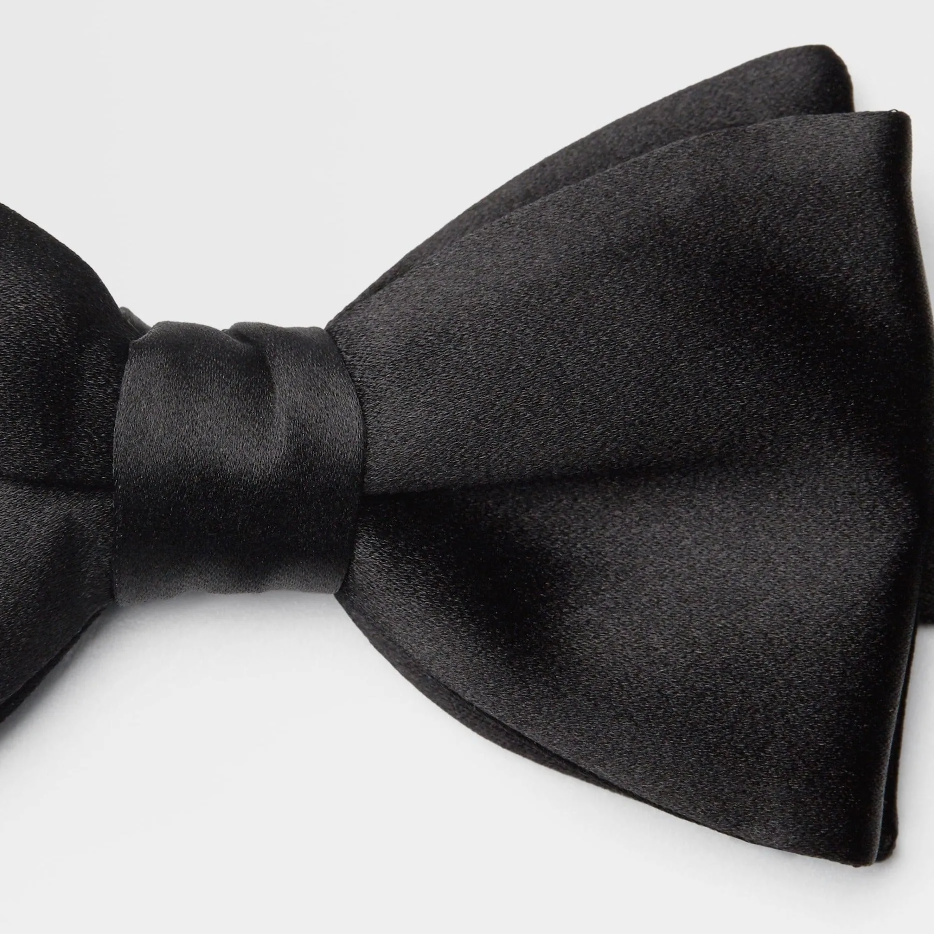 Zegna Designer Black Silk Bow Tie