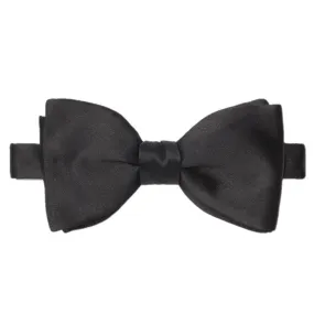 Zegna Designer Black Silk Bow Tie