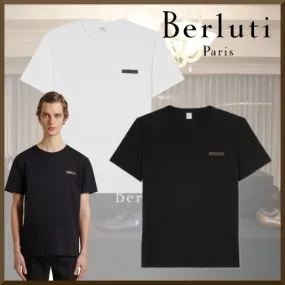 Berluti T-Shirt Leather Detail