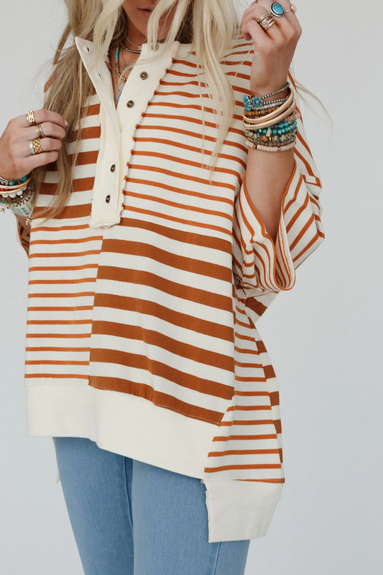 City Stripes High Low Top