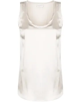 Scoop Neck Tank in Natural Silk