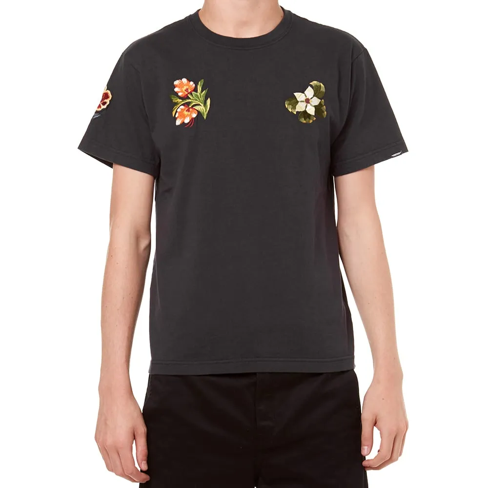 Neighborhood Embroidered Tee in Black