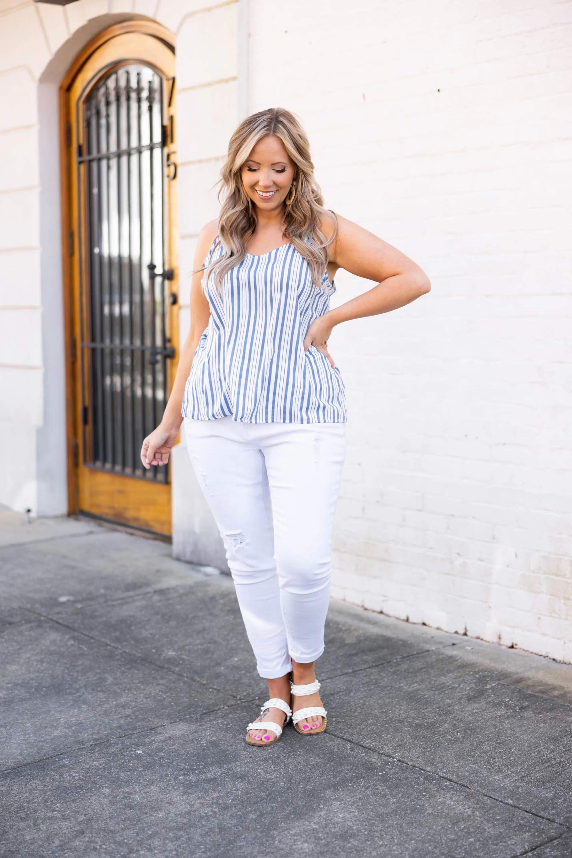 Denim Open Doors Tank