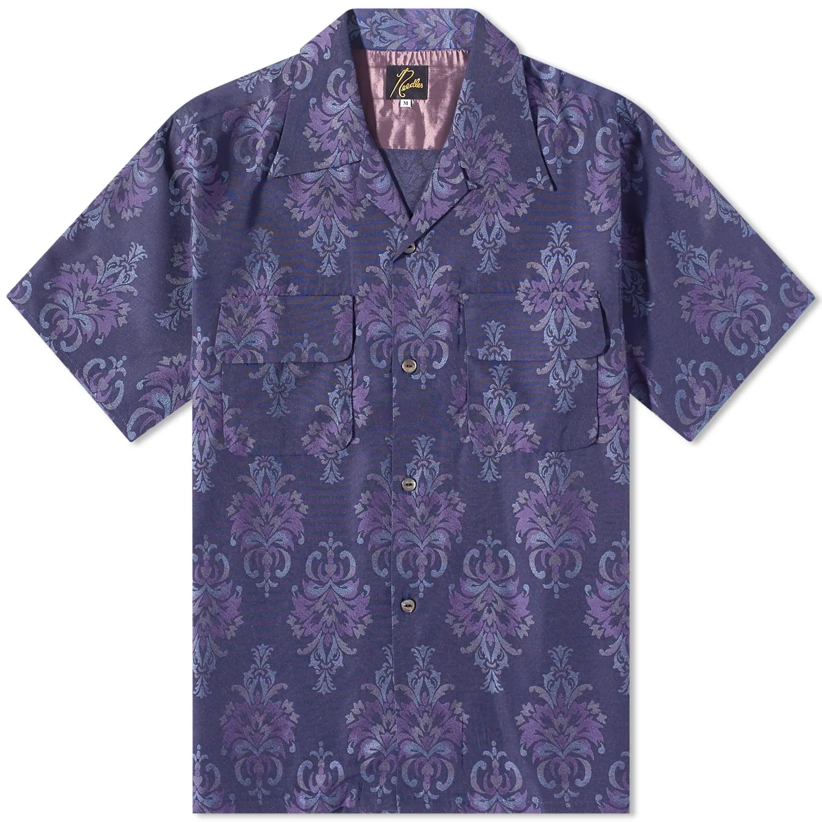 Ornament Jacquard Navy Vacation Shirt