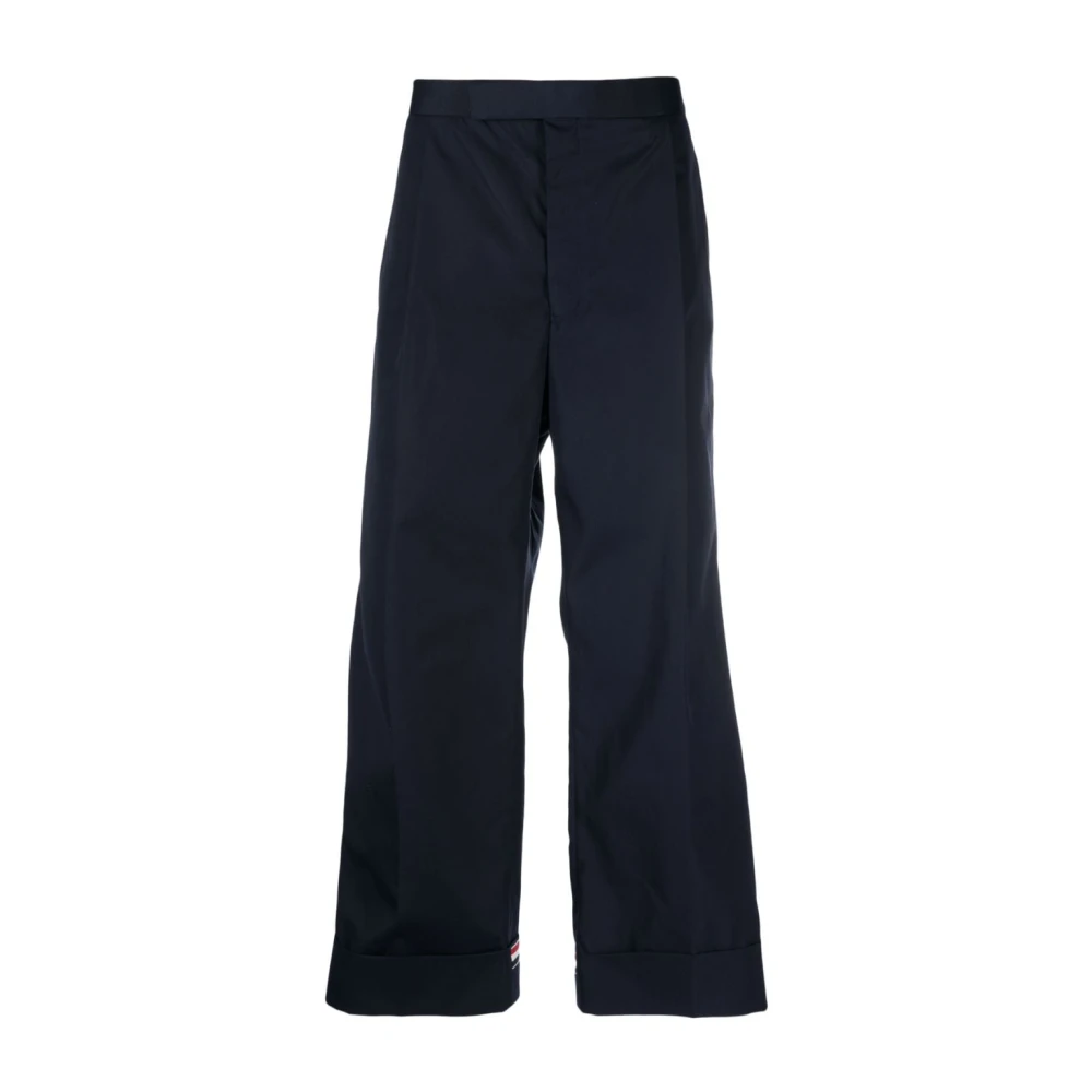 Pantalone Cropped a Gamba Larga Blu