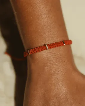 Red Woven Diamond Bracelet