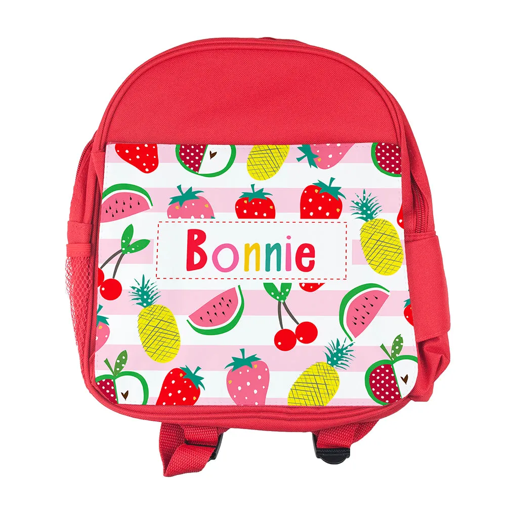 Personalised Fruit Patterned Rucksack