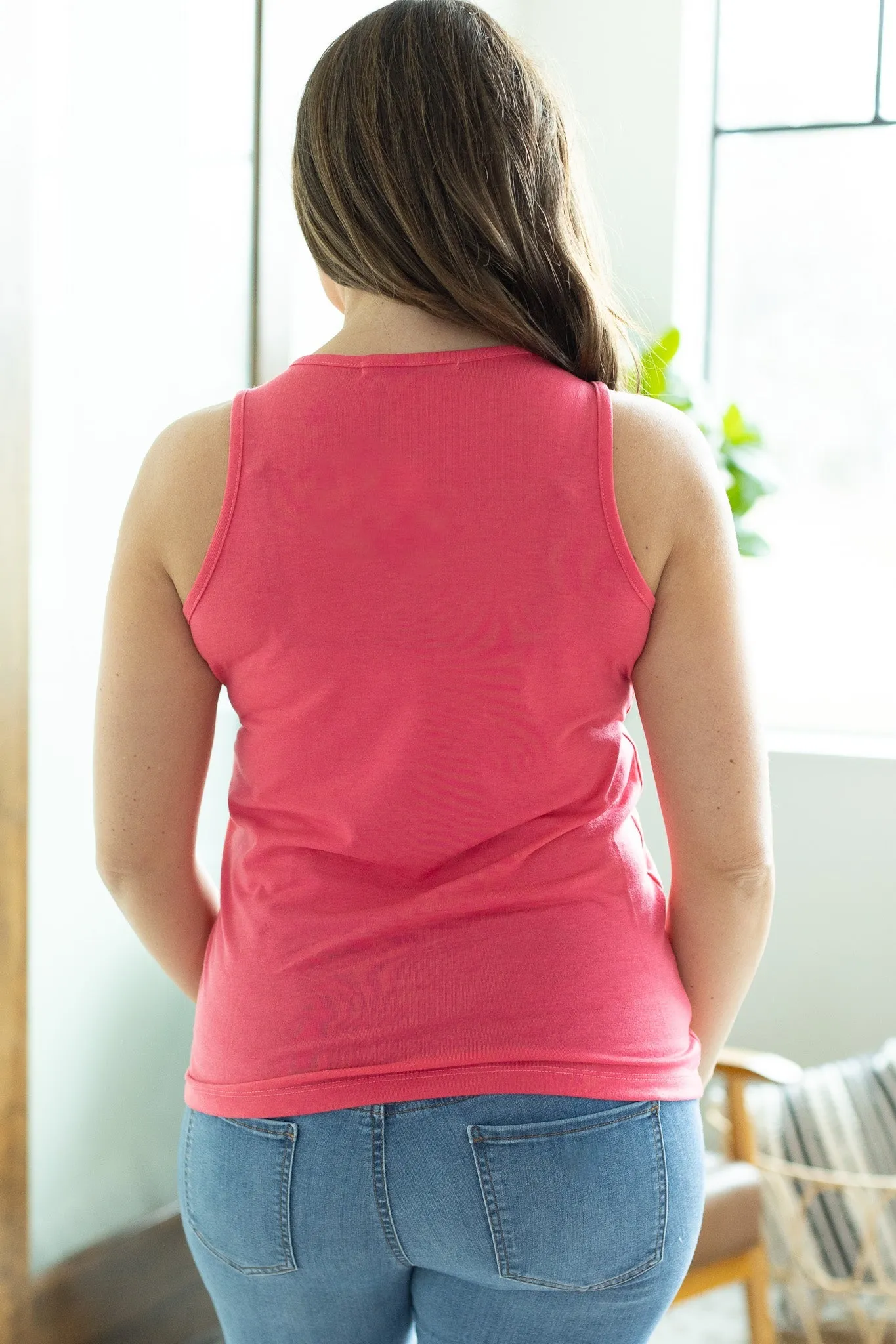 Pink Criss Cross Tank In Stock