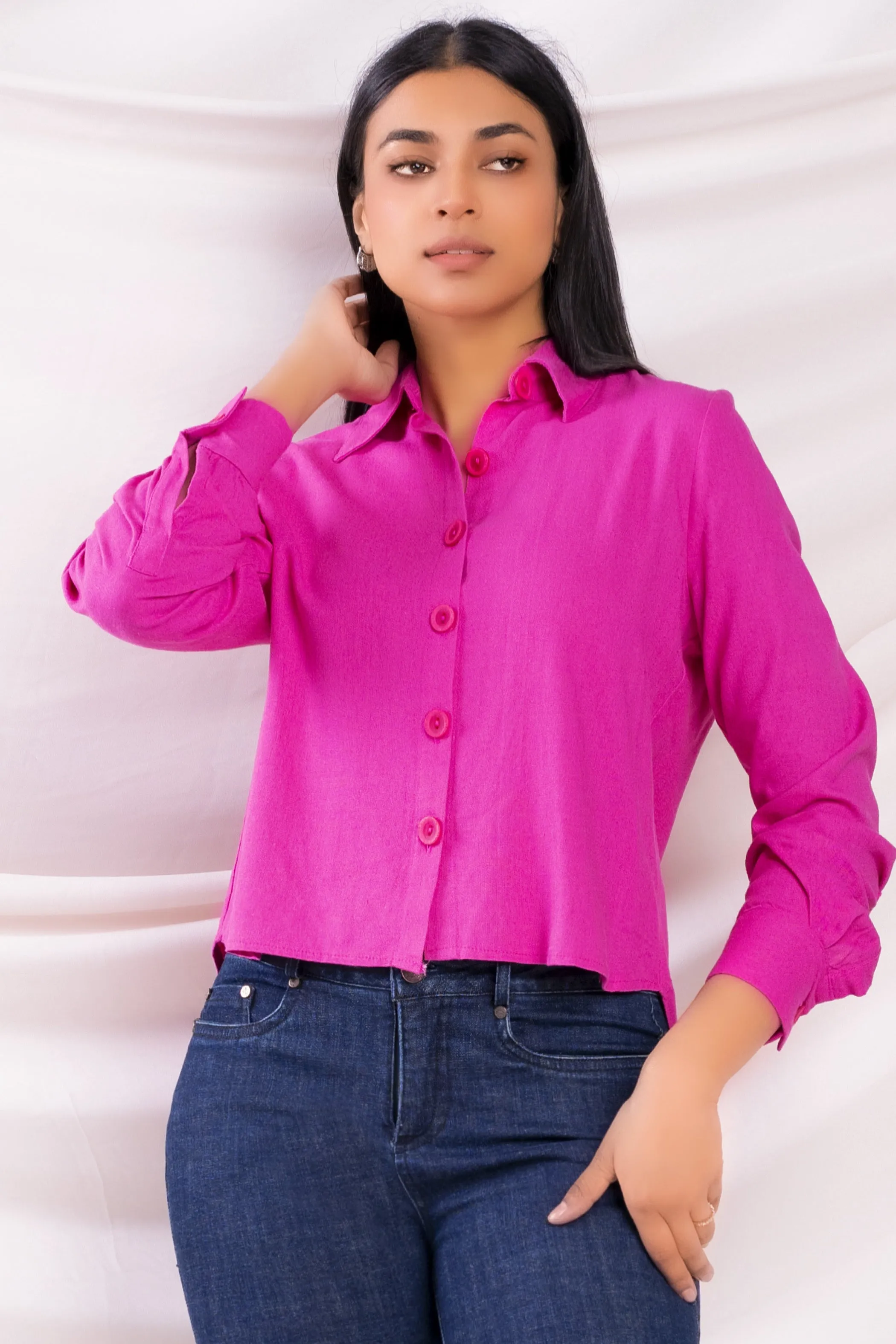 Pink Crop Shirt