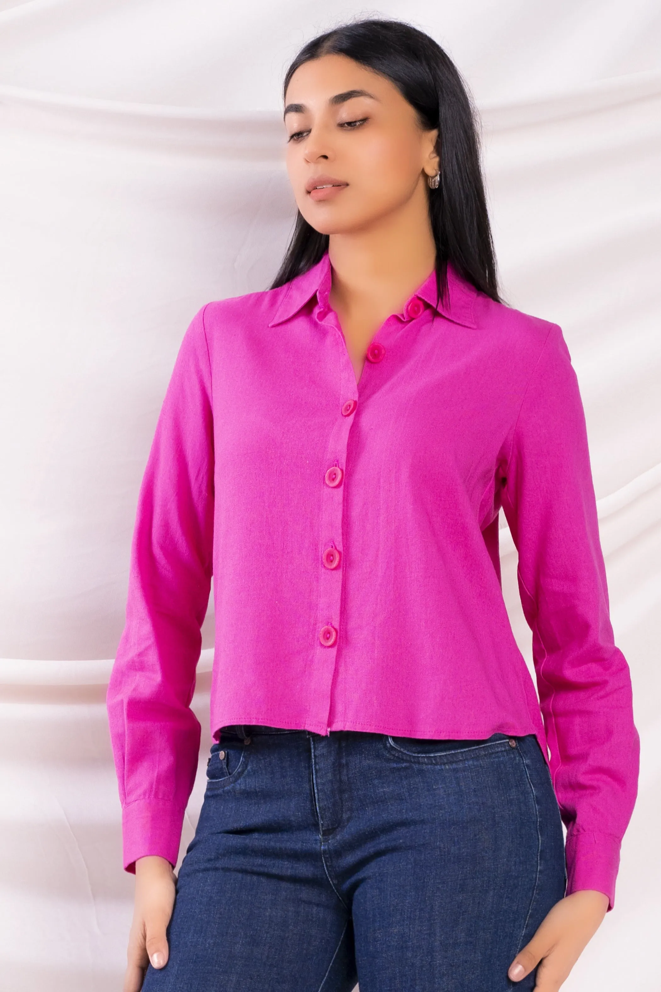 Pink Crop Shirt