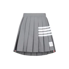 Logo Patch Pleated Mini Skirt