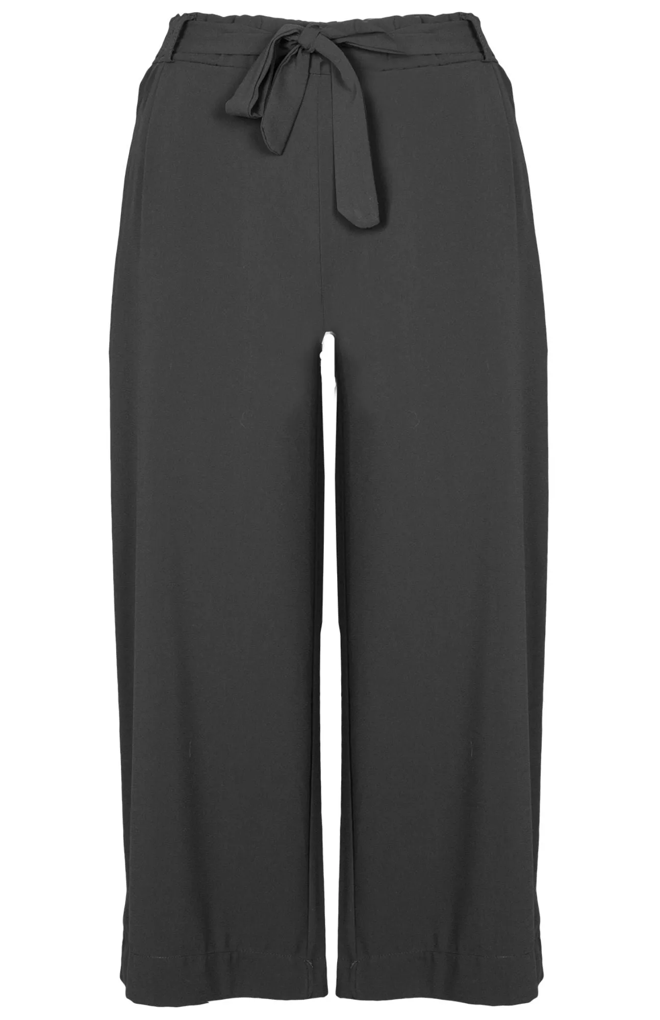 Plus Size Wide Leg Tie-Front Pants Made in Italy