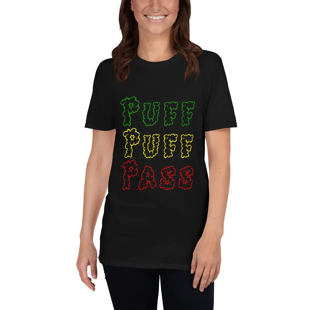 Funky Puff Puff Pass Rasta Smoke Short-Sleeve Unisex T-Shirt