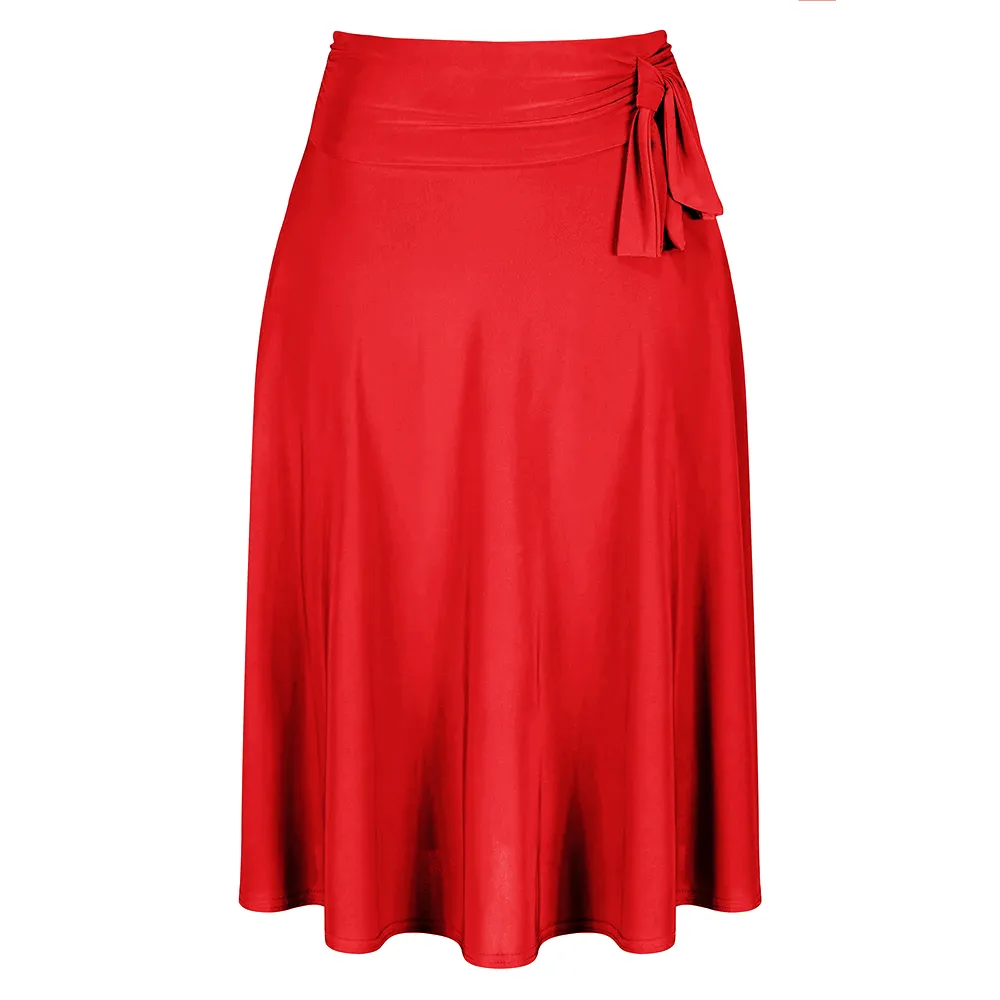 Red Pin Up Flare Skirt