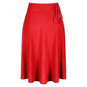 Red Pin Up Flare Skirt