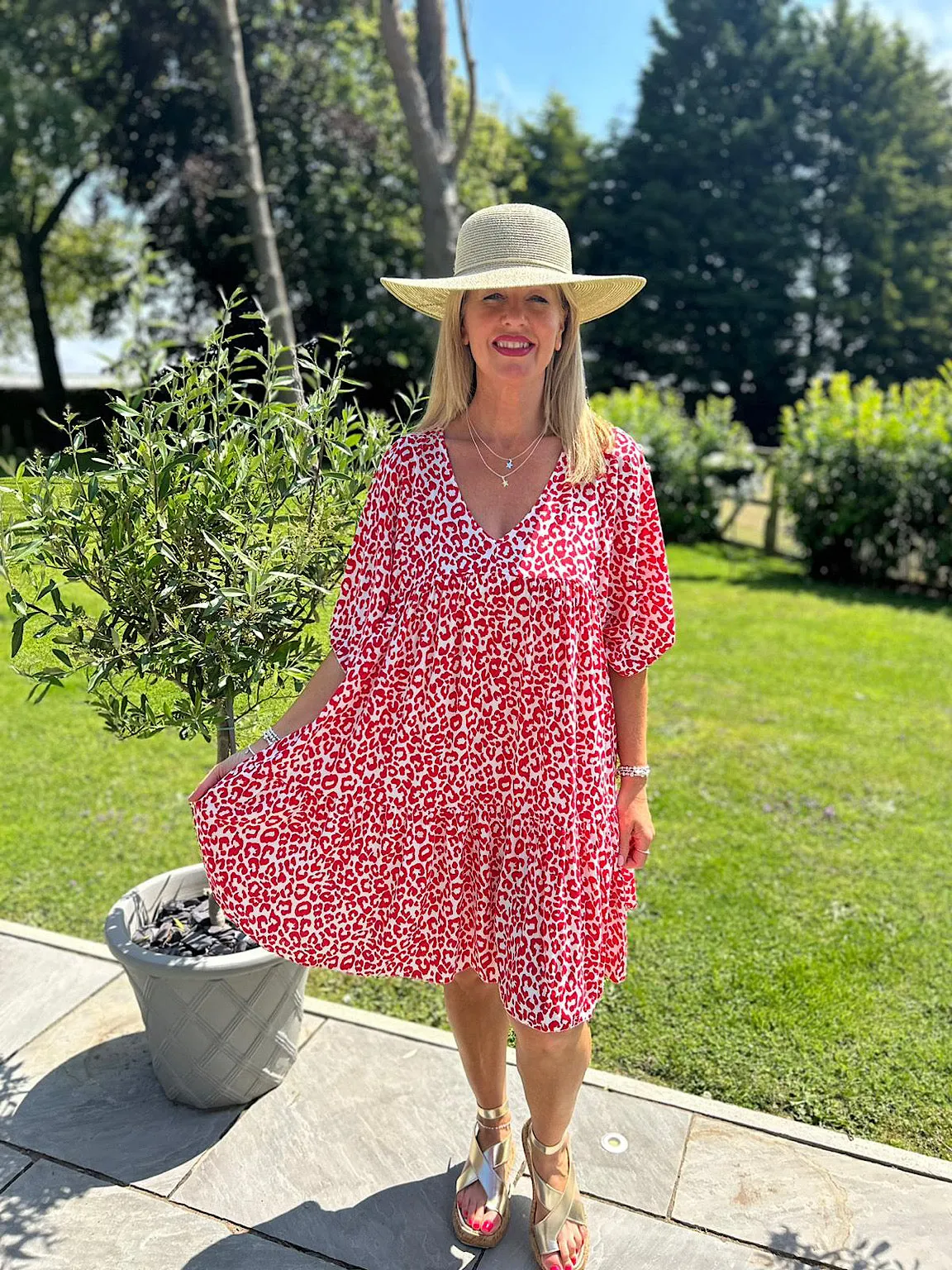 Red Leopard Tunic