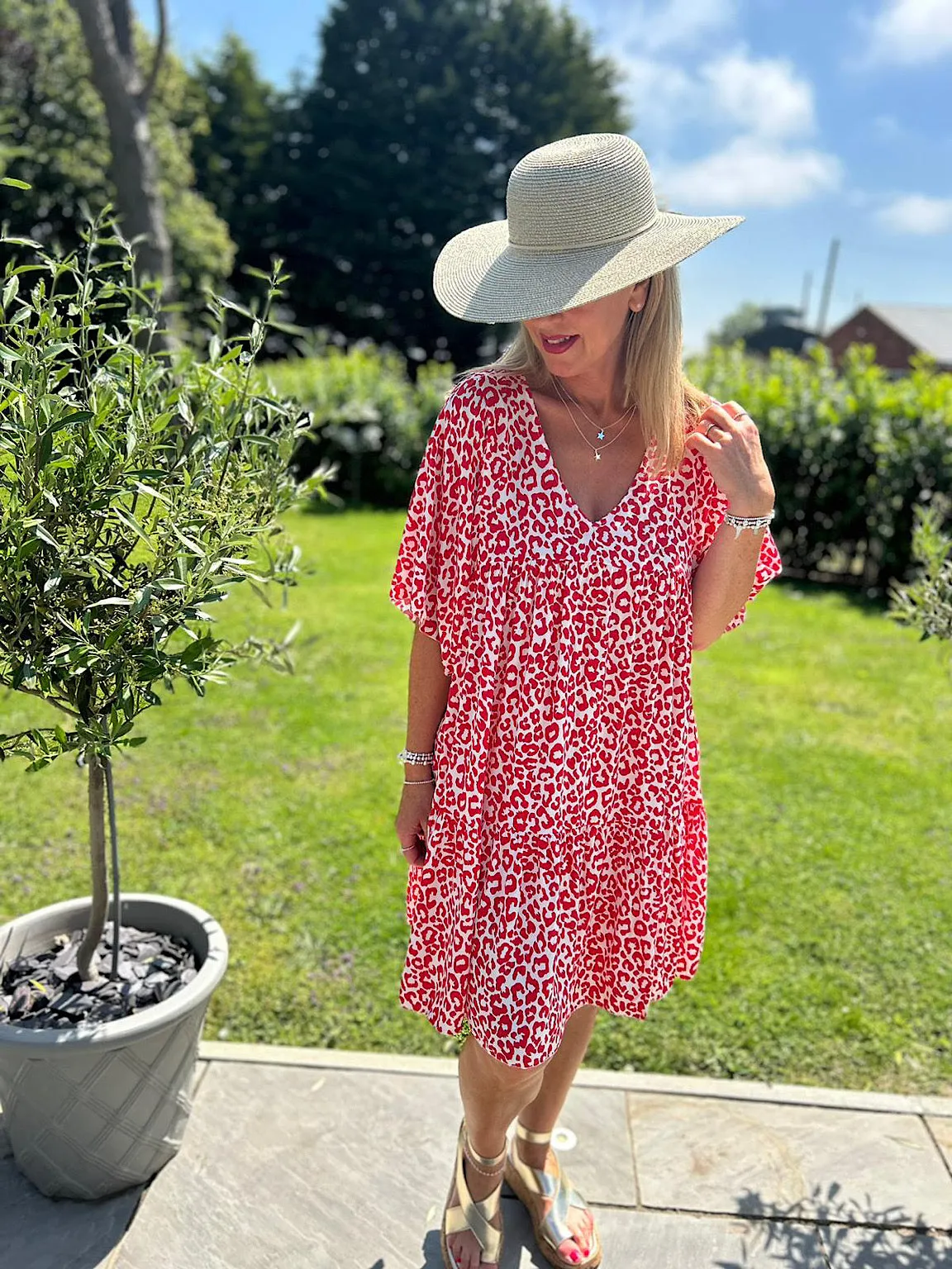 Red Leopard Tunic