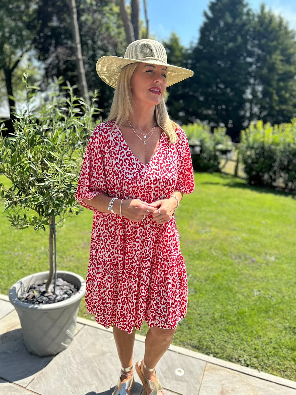 Red Leopard Tunic