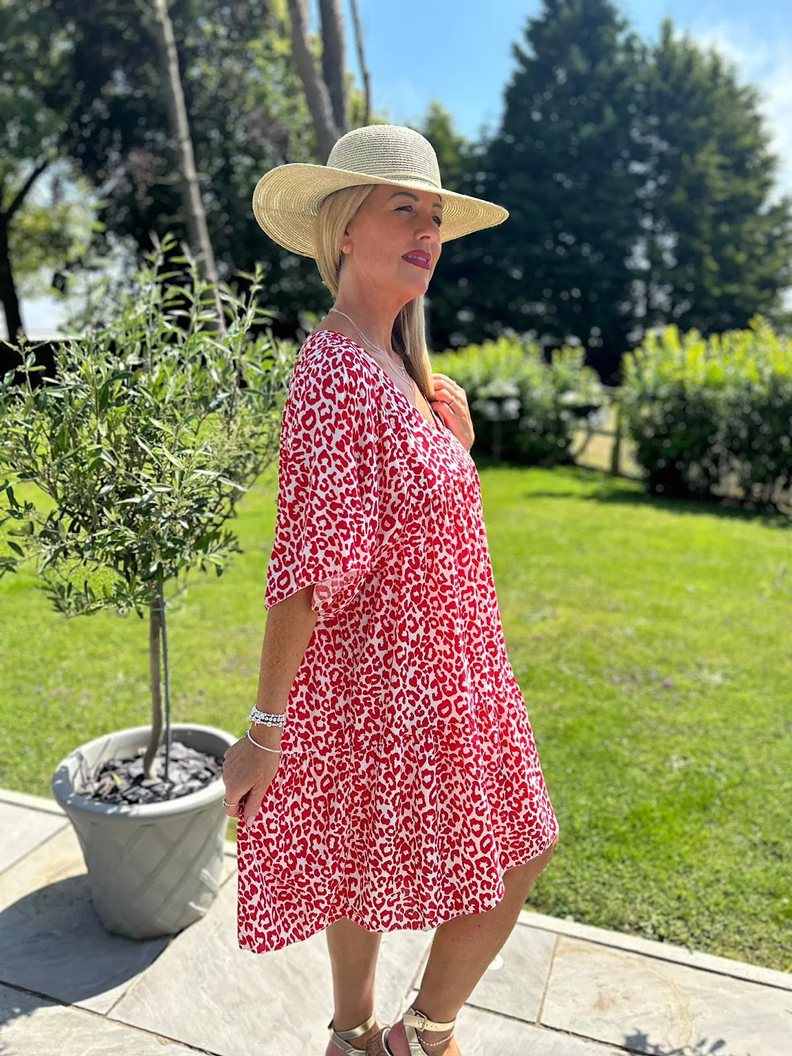 Red Leopard Tunic