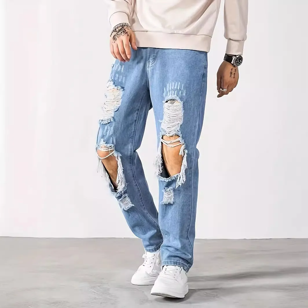 Ripped Cropped Pants at Scrape Store