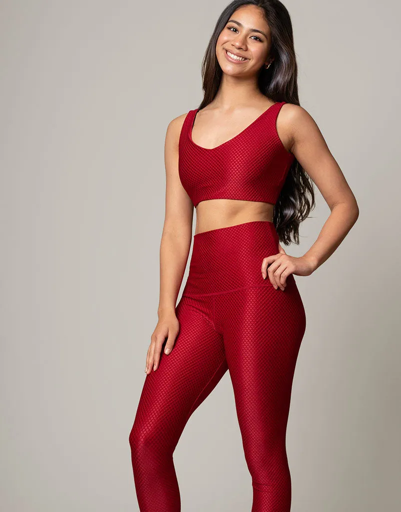 Ruby Diamonds Jacquard V Crop