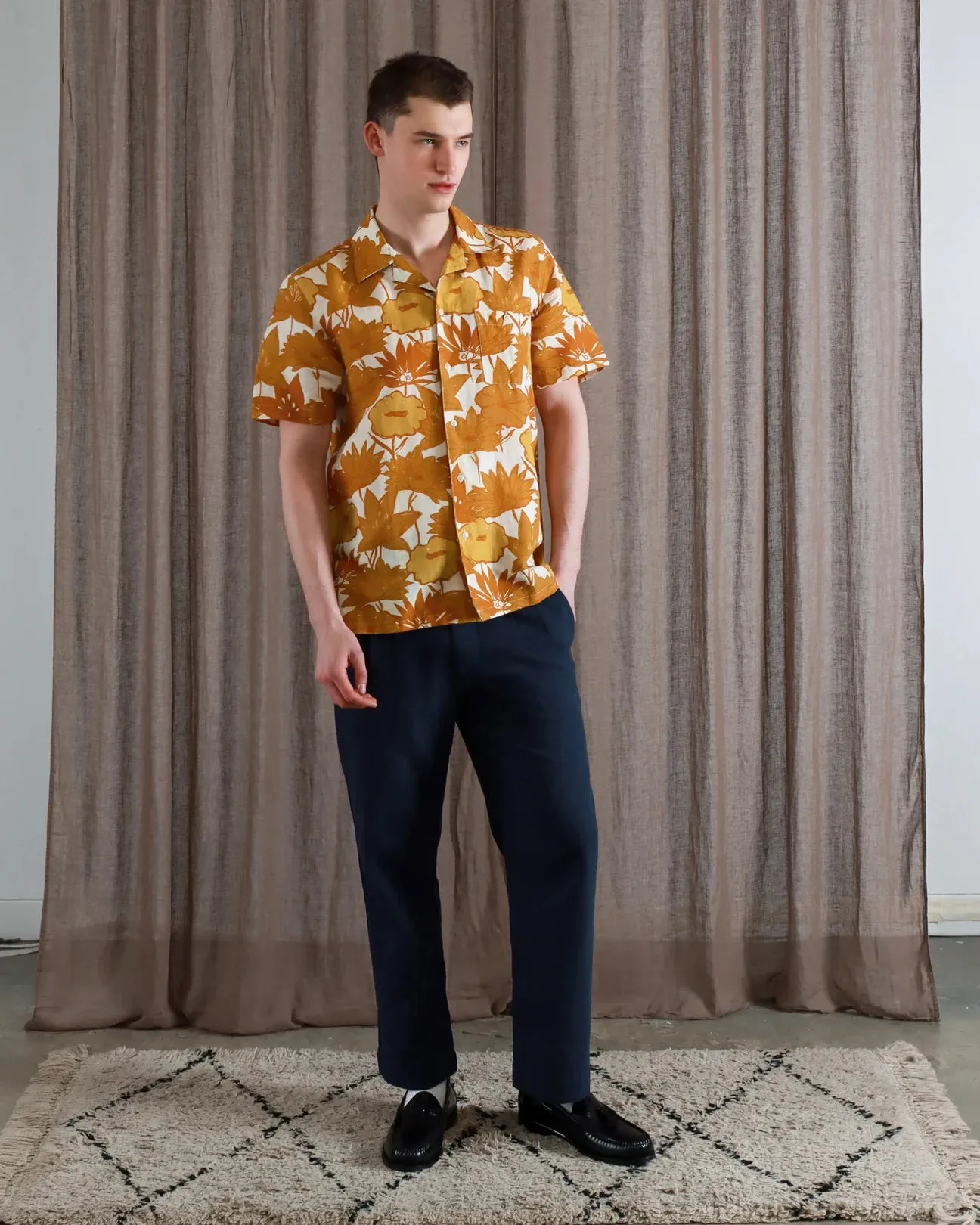 Selleck Short Sleeve Flower Collage Print Shirt