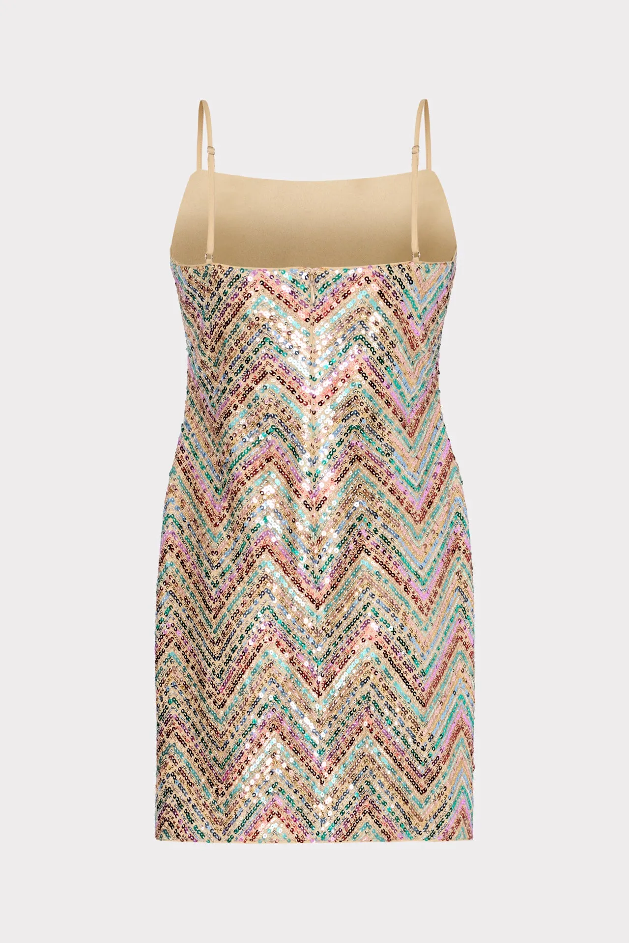 Chevron Sequin Mini Dress Colette