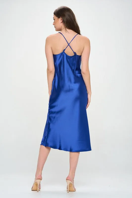 Satin Slip Dress Slit