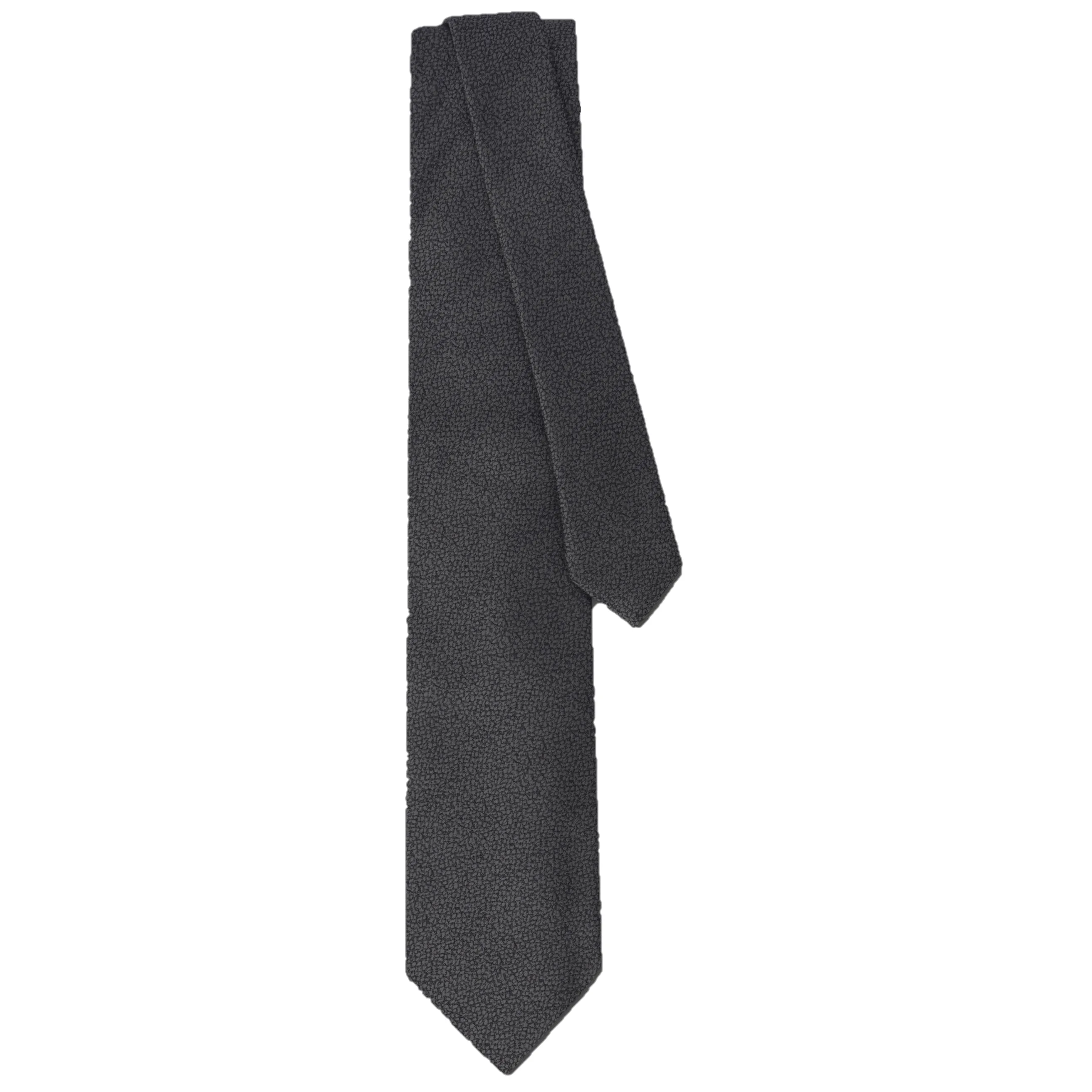 Solid Charcoal Silk Tie