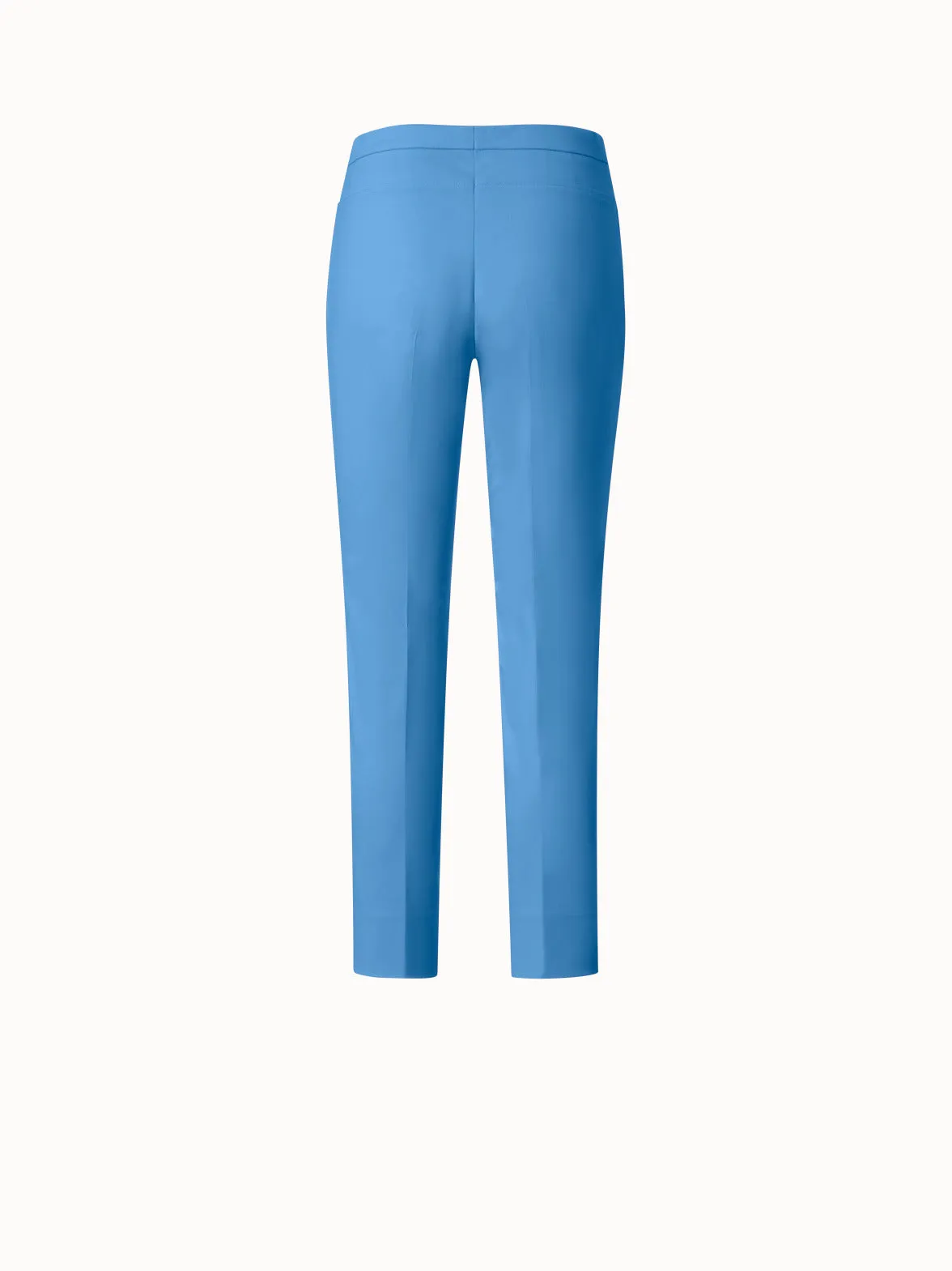 Stretch Cotton Straight Cropped Pants