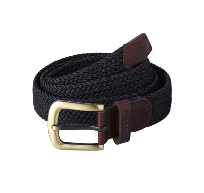 Men's Stretch Webbing Belt in Navy