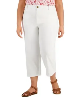 Style & Co Plus High Rise Wide Leg Cropped Pants