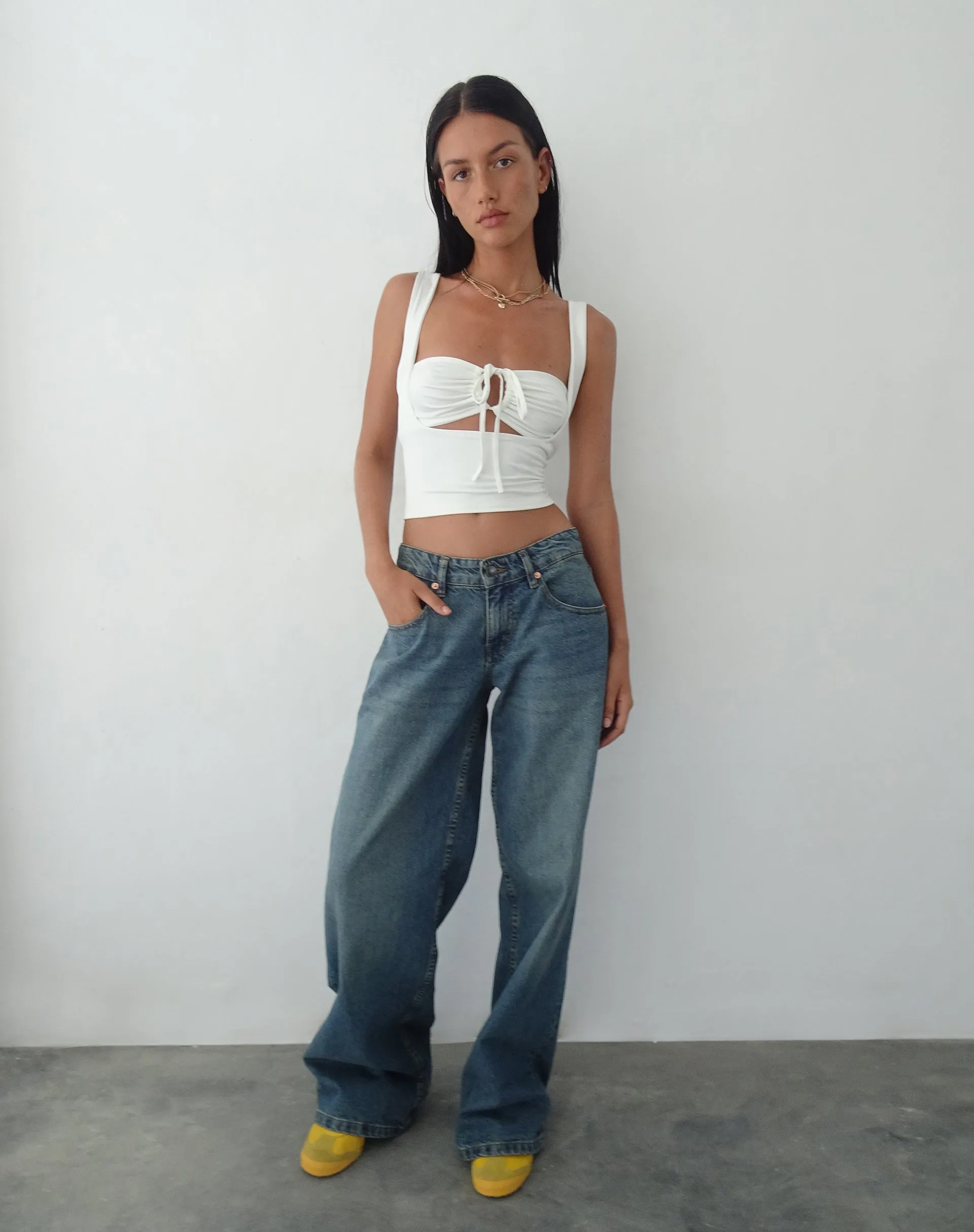 stylish ivory crop top by Ulani