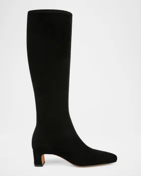 Suede Kitten Heel Boots