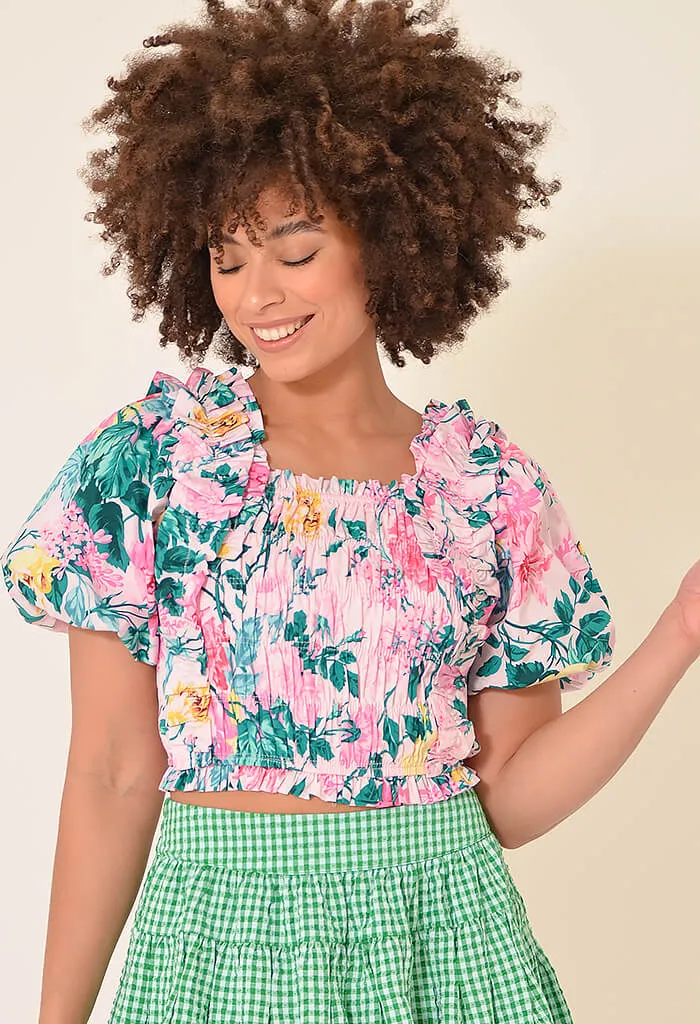 Floral Puff Sleeve Top