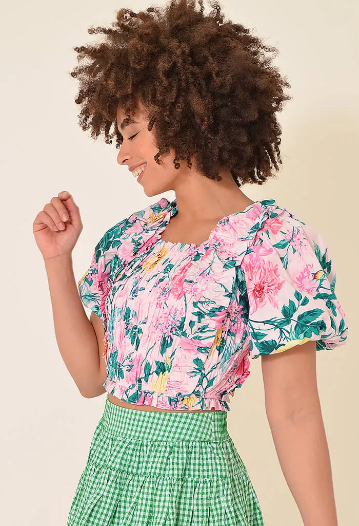 Floral Puff Sleeve Top