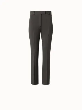 Tapered Cropped Lyocell Wool Stretch Pants