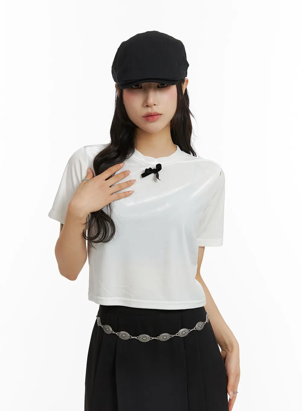 Bowknot Cropped Tee