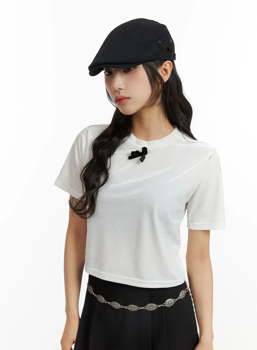 Bowknot Cropped Tee