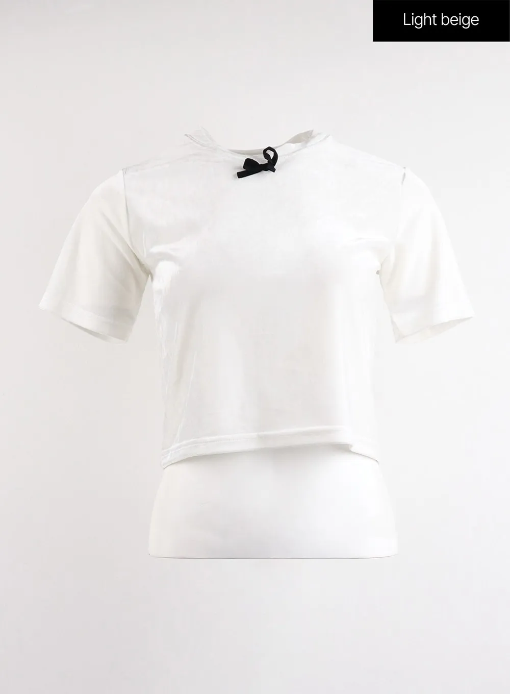 Bowknot Cropped Tee