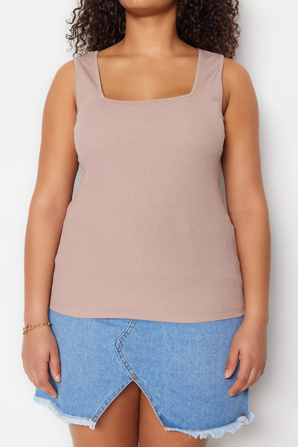 Plus Size Two-Pack Tank Tops by Trendyol