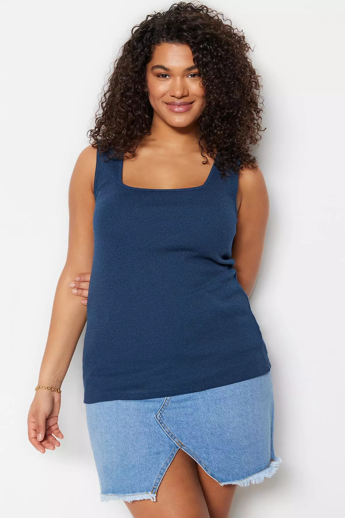 Plus Size Two-Pack Tank Tops by Trendyol