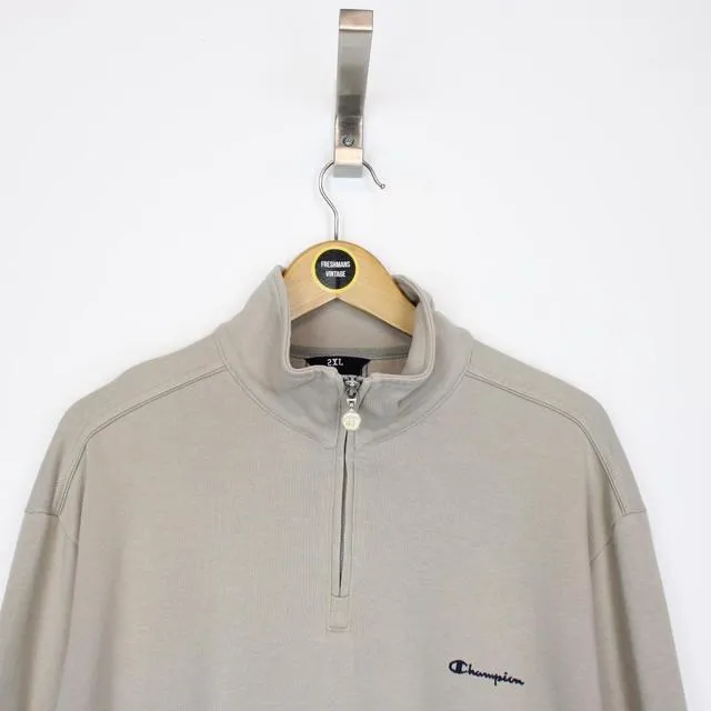 Vintage Champion 1/4 Zip Sweatshirt XXL