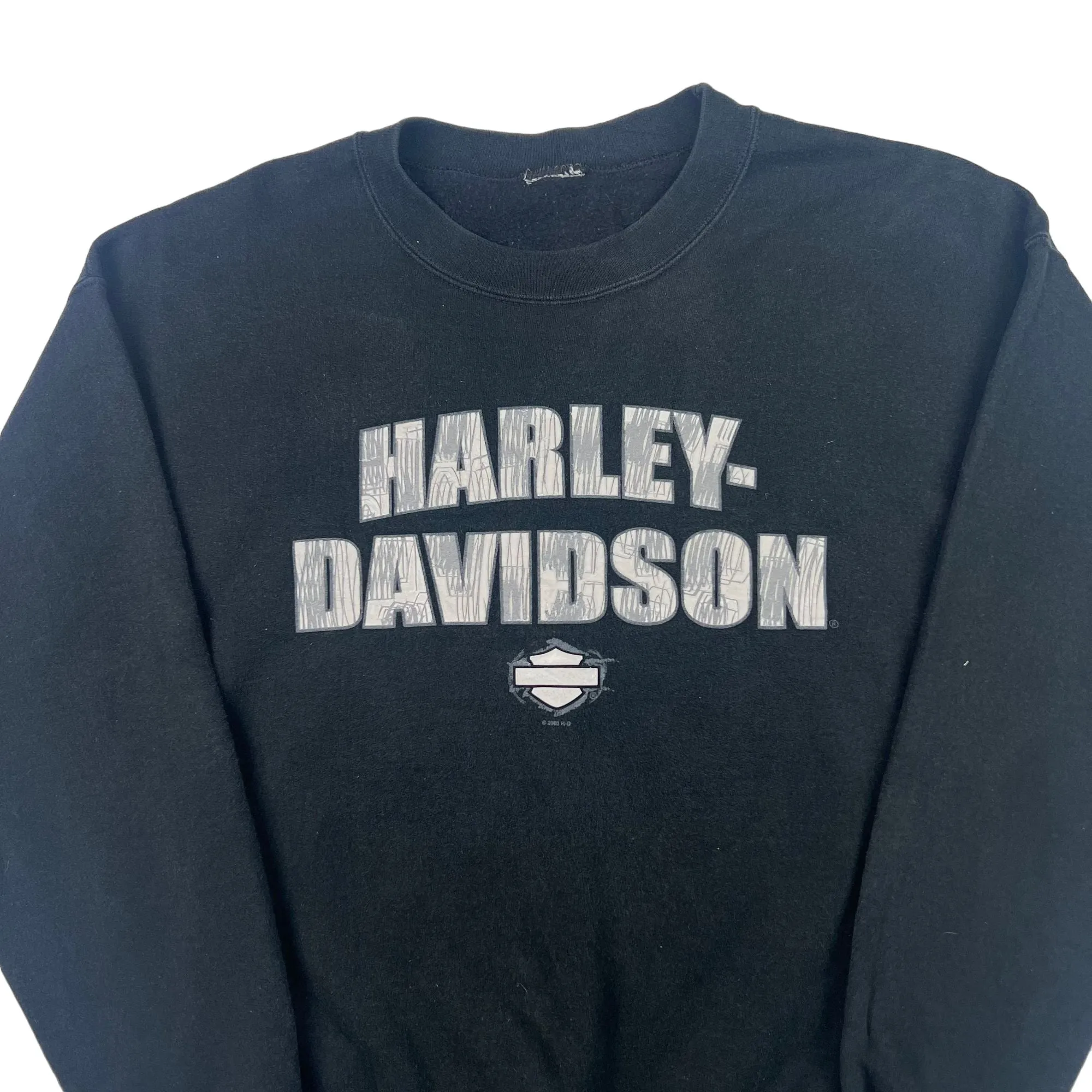 Vintage Harley-Davidson Graphic Sweatshirt Black