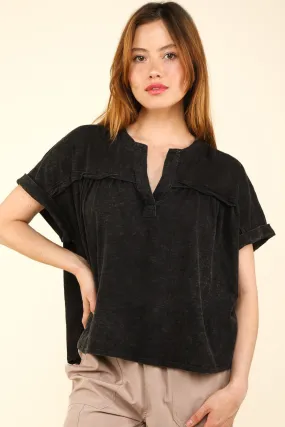 Washed Short Sleeve T-Shirt by VERY J Nochted