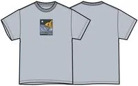 Waves & Trees Bio-Baumwoll-T-Shirt - Grau Blau