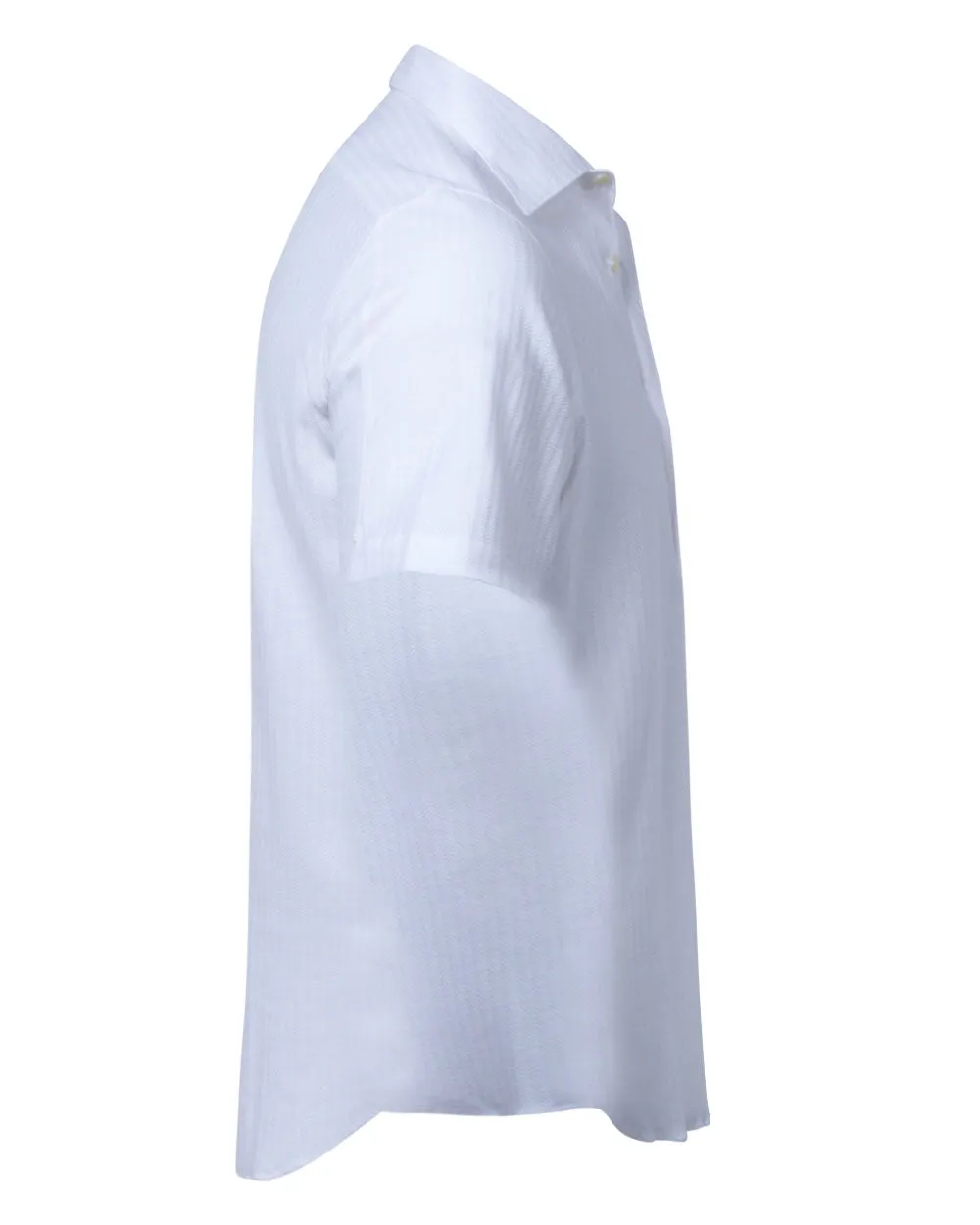 White Piquet Woven Sportshirt