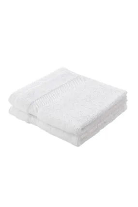 White Pair of Silk Face Cloths