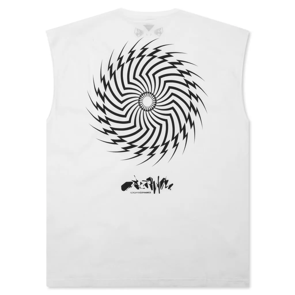 White Pima Cotton Sleeveless Tee